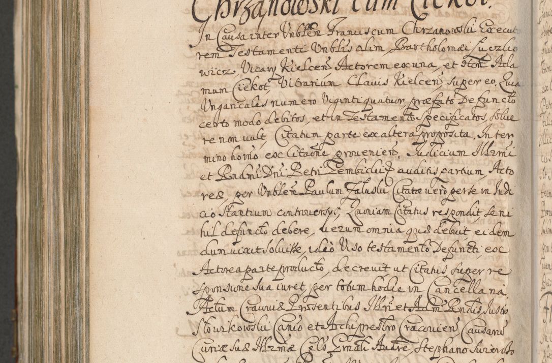 Zdjęcie nr 1560 dla obiektu archiwalnego: Acta actorum, decretorum, sententiarum, erectionum, confirmationum, institutionum, resignationum, constitutionum, provisionum, quietationum, submissionum, protestationum, substitutionum R. D. Petri Gembicki, episcopi Cracoviensis, ducis Severiae in a. D. 1650 et 1651 acticatorum. Volumen V