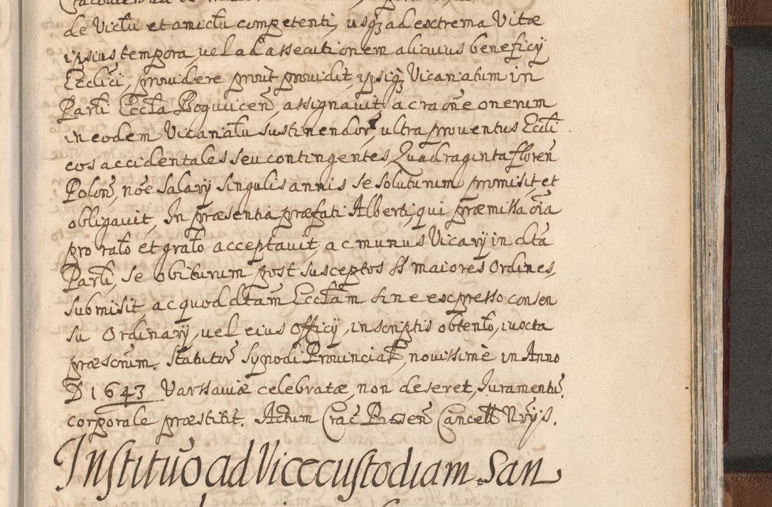 Zdjęcie nr 1559 dla obiektu archiwalnego: Acta actorum, decretorum, sententiarum, erectionum, confirmationum, institutionum, resignationum, constitutionum, provisionum, quietationum, submissionum, protestationum, substitutionum R. D. Petri Gembicki, episcopi Cracoviensis, ducis Severiae in a. D. 1650 et 1651 acticatorum. Volumen V