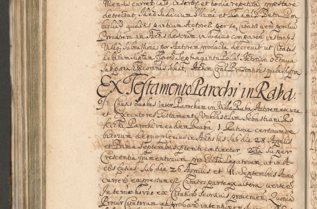 Zdjęcie nr 1552 dla obiektu archiwalnego: Acta actorum, decretorum, sententiarum, erectionum, confirmationum, institutionum, resignationum, constitutionum, provisionum, quietationum, submissionum, protestationum, substitutionum R. D. Petri Gembicki, episcopi Cracoviensis, ducis Severiae in a. D. 1650 et 1651 acticatorum. Volumen V