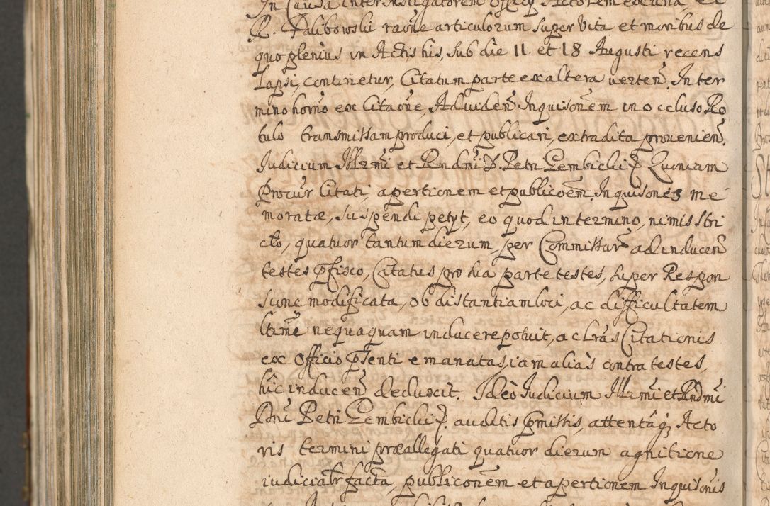 Zdjęcie nr 1550 dla obiektu archiwalnego: Acta actorum, decretorum, sententiarum, erectionum, confirmationum, institutionum, resignationum, constitutionum, provisionum, quietationum, submissionum, protestationum, substitutionum R. D. Petri Gembicki, episcopi Cracoviensis, ducis Severiae in a. D. 1650 et 1651 acticatorum. Volumen V