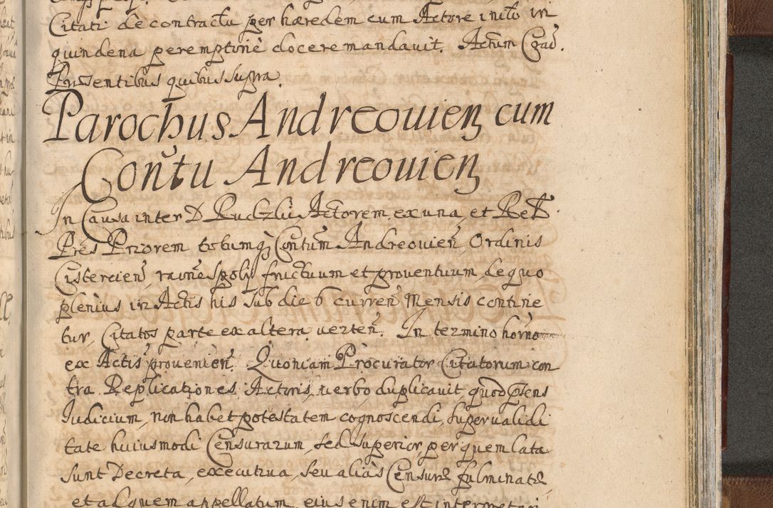 Zdjęcie nr 1549 dla obiektu archiwalnego: Acta actorum, decretorum, sententiarum, erectionum, confirmationum, institutionum, resignationum, constitutionum, provisionum, quietationum, submissionum, protestationum, substitutionum R. D. Petri Gembicki, episcopi Cracoviensis, ducis Severiae in a. D. 1650 et 1651 acticatorum. Volumen V