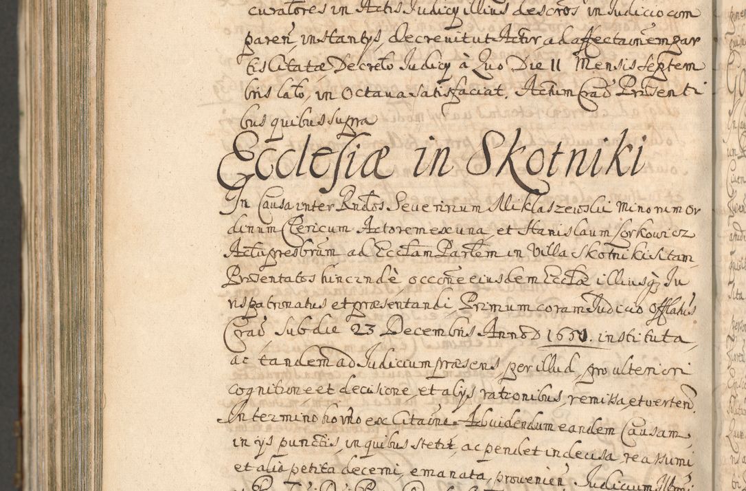 Zdjęcie nr 1544 dla obiektu archiwalnego: Acta actorum, decretorum, sententiarum, erectionum, confirmationum, institutionum, resignationum, constitutionum, provisionum, quietationum, submissionum, protestationum, substitutionum R. D. Petri Gembicki, episcopi Cracoviensis, ducis Severiae in a. D. 1650 et 1651 acticatorum. Volumen V