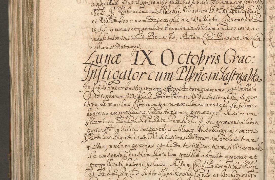 Zdjęcie nr 1540 dla obiektu archiwalnego: Acta actorum, decretorum, sententiarum, erectionum, confirmationum, institutionum, resignationum, constitutionum, provisionum, quietationum, submissionum, protestationum, substitutionum R. D. Petri Gembicki, episcopi Cracoviensis, ducis Severiae in a. D. 1650 et 1651 acticatorum. Volumen V