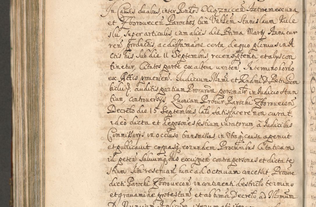 Zdjęcie nr 1534 dla obiektu archiwalnego: Acta actorum, decretorum, sententiarum, erectionum, confirmationum, institutionum, resignationum, constitutionum, provisionum, quietationum, submissionum, protestationum, substitutionum R. D. Petri Gembicki, episcopi Cracoviensis, ducis Severiae in a. D. 1650 et 1651 acticatorum. Volumen V