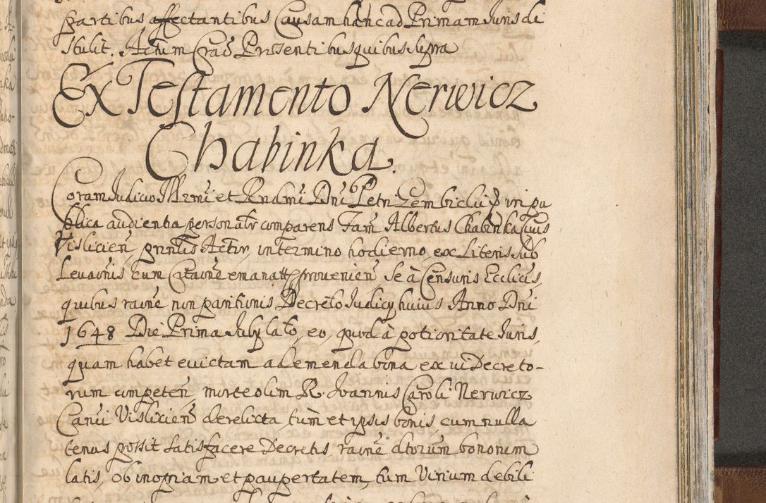 Zdjęcie nr 1527 dla obiektu archiwalnego: Acta actorum, decretorum, sententiarum, erectionum, confirmationum, institutionum, resignationum, constitutionum, provisionum, quietationum, submissionum, protestationum, substitutionum R. D. Petri Gembicki, episcopi Cracoviensis, ducis Severiae in a. D. 1650 et 1651 acticatorum. Volumen V