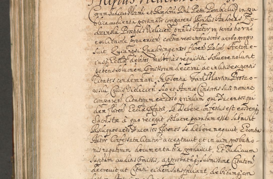 Zdjęcie nr 1520 dla obiektu archiwalnego: Acta actorum, decretorum, sententiarum, erectionum, confirmationum, institutionum, resignationum, constitutionum, provisionum, quietationum, submissionum, protestationum, substitutionum R. D. Petri Gembicki, episcopi Cracoviensis, ducis Severiae in a. D. 1650 et 1651 acticatorum. Volumen V