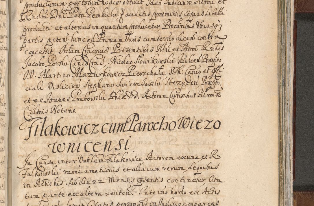 Zdjęcie nr 1515 dla obiektu archiwalnego: Acta actorum, decretorum, sententiarum, erectionum, confirmationum, institutionum, resignationum, constitutionum, provisionum, quietationum, submissionum, protestationum, substitutionum R. D. Petri Gembicki, episcopi Cracoviensis, ducis Severiae in a. D. 1650 et 1651 acticatorum. Volumen V