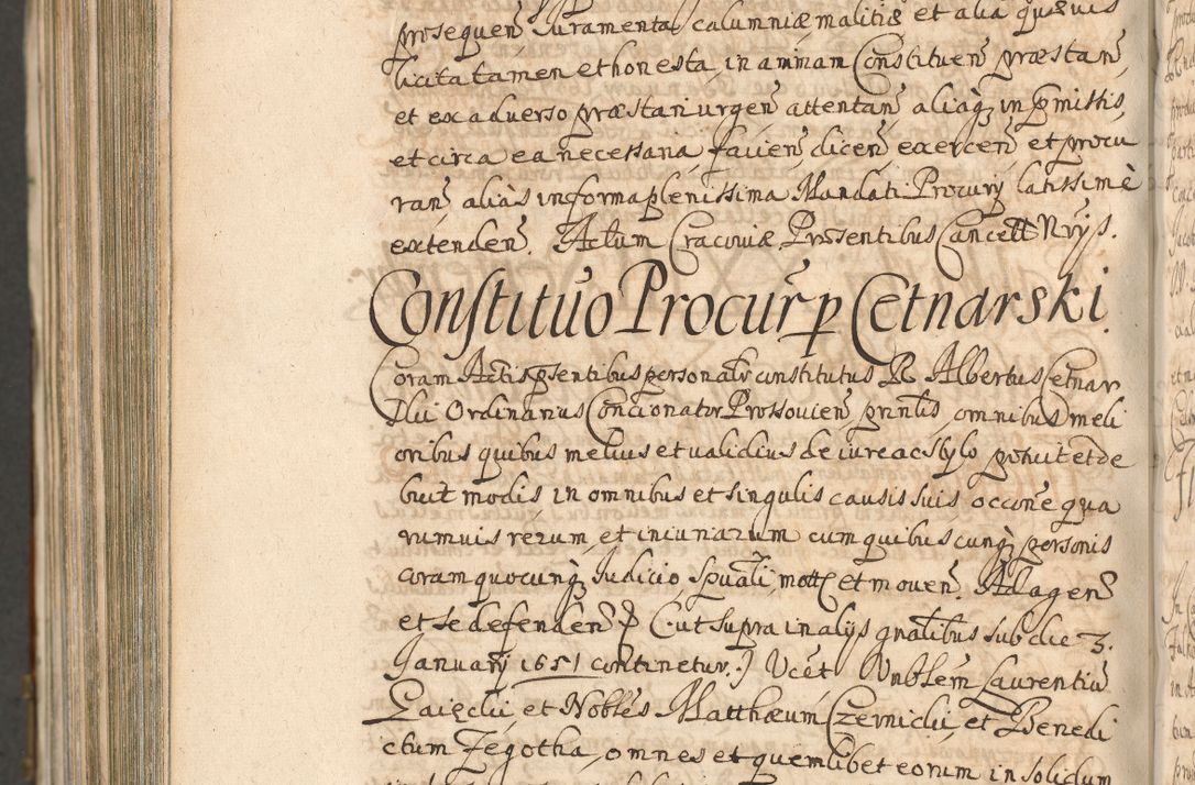 Zdjęcie nr 1514 dla obiektu archiwalnego: Acta actorum, decretorum, sententiarum, erectionum, confirmationum, institutionum, resignationum, constitutionum, provisionum, quietationum, submissionum, protestationum, substitutionum R. D. Petri Gembicki, episcopi Cracoviensis, ducis Severiae in a. D. 1650 et 1651 acticatorum. Volumen V