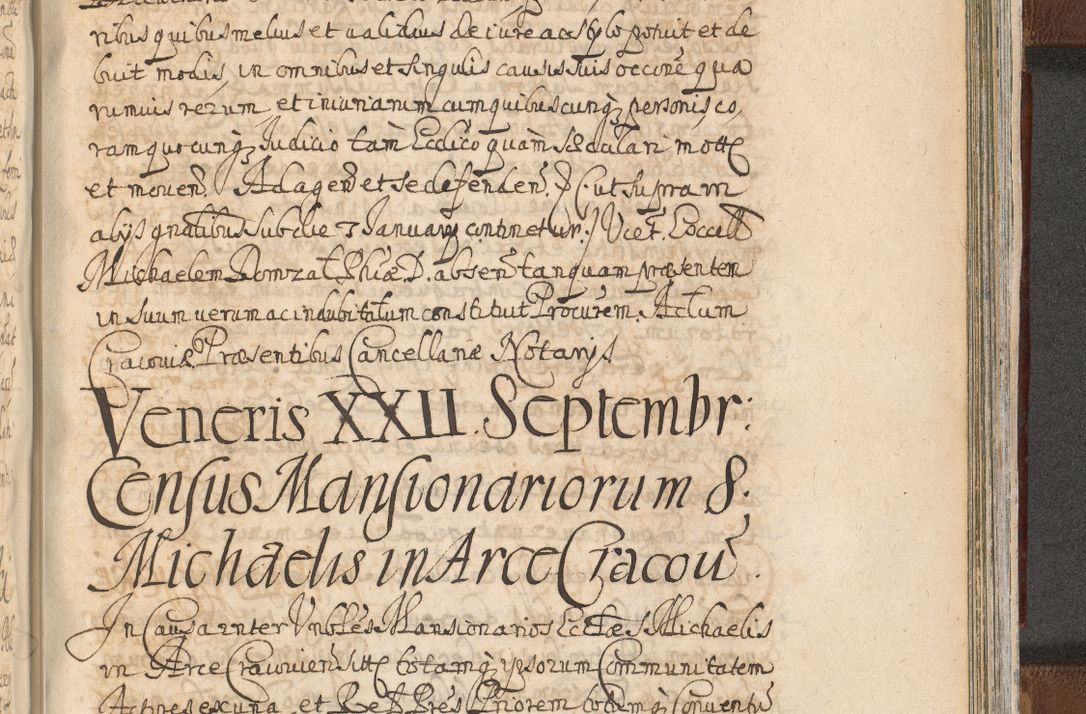 Zdjęcie nr 1509 dla obiektu archiwalnego: Acta actorum, decretorum, sententiarum, erectionum, confirmationum, institutionum, resignationum, constitutionum, provisionum, quietationum, submissionum, protestationum, substitutionum R. D. Petri Gembicki, episcopi Cracoviensis, ducis Severiae in a. D. 1650 et 1651 acticatorum. Volumen V