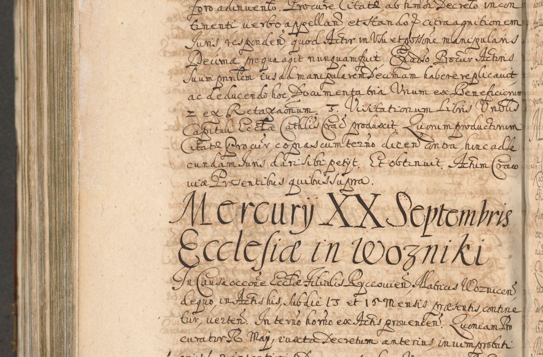Zdjęcie nr 1502 dla obiektu archiwalnego: Acta actorum, decretorum, sententiarum, erectionum, confirmationum, institutionum, resignationum, constitutionum, provisionum, quietationum, submissionum, protestationum, substitutionum R. D. Petri Gembicki, episcopi Cracoviensis, ducis Severiae in a. D. 1650 et 1651 acticatorum. Volumen V