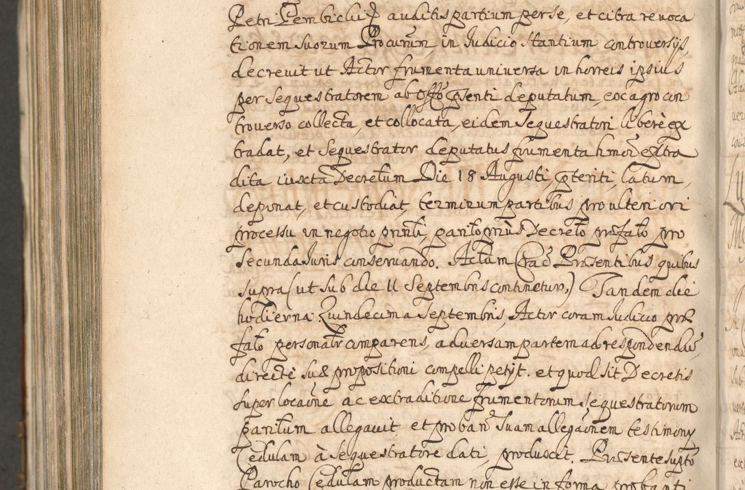 Zdjęcie nr 1496 dla obiektu archiwalnego: Acta actorum, decretorum, sententiarum, erectionum, confirmationum, institutionum, resignationum, constitutionum, provisionum, quietationum, submissionum, protestationum, substitutionum R. D. Petri Gembicki, episcopi Cracoviensis, ducis Severiae in a. D. 1650 et 1651 acticatorum. Volumen V