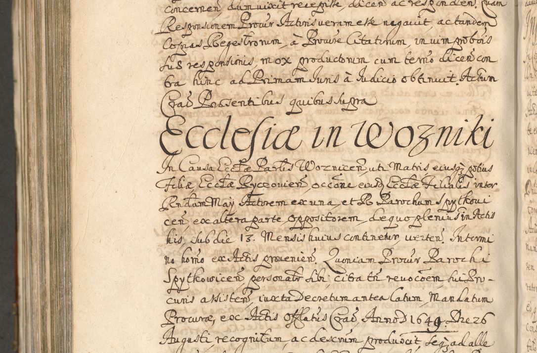 Zdjęcie nr 1494 dla obiektu archiwalnego: Acta actorum, decretorum, sententiarum, erectionum, confirmationum, institutionum, resignationum, constitutionum, provisionum, quietationum, submissionum, protestationum, substitutionum R. D. Petri Gembicki, episcopi Cracoviensis, ducis Severiae in a. D. 1650 et 1651 acticatorum. Volumen V
