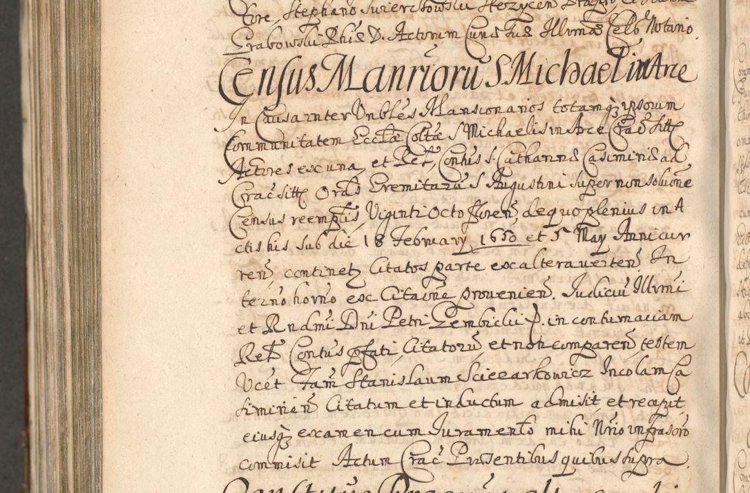 Zdjęcie nr 1488 dla obiektu archiwalnego: Acta actorum, decretorum, sententiarum, erectionum, confirmationum, institutionum, resignationum, constitutionum, provisionum, quietationum, submissionum, protestationum, substitutionum R. D. Petri Gembicki, episcopi Cracoviensis, ducis Severiae in a. D. 1650 et 1651 acticatorum. Volumen V