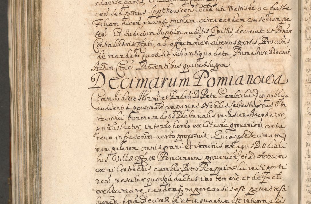 Zdjęcie nr 1482 dla obiektu archiwalnego: Acta actorum, decretorum, sententiarum, erectionum, confirmationum, institutionum, resignationum, constitutionum, provisionum, quietationum, submissionum, protestationum, substitutionum R. D. Petri Gembicki, episcopi Cracoviensis, ducis Severiae in a. D. 1650 et 1651 acticatorum. Volumen V