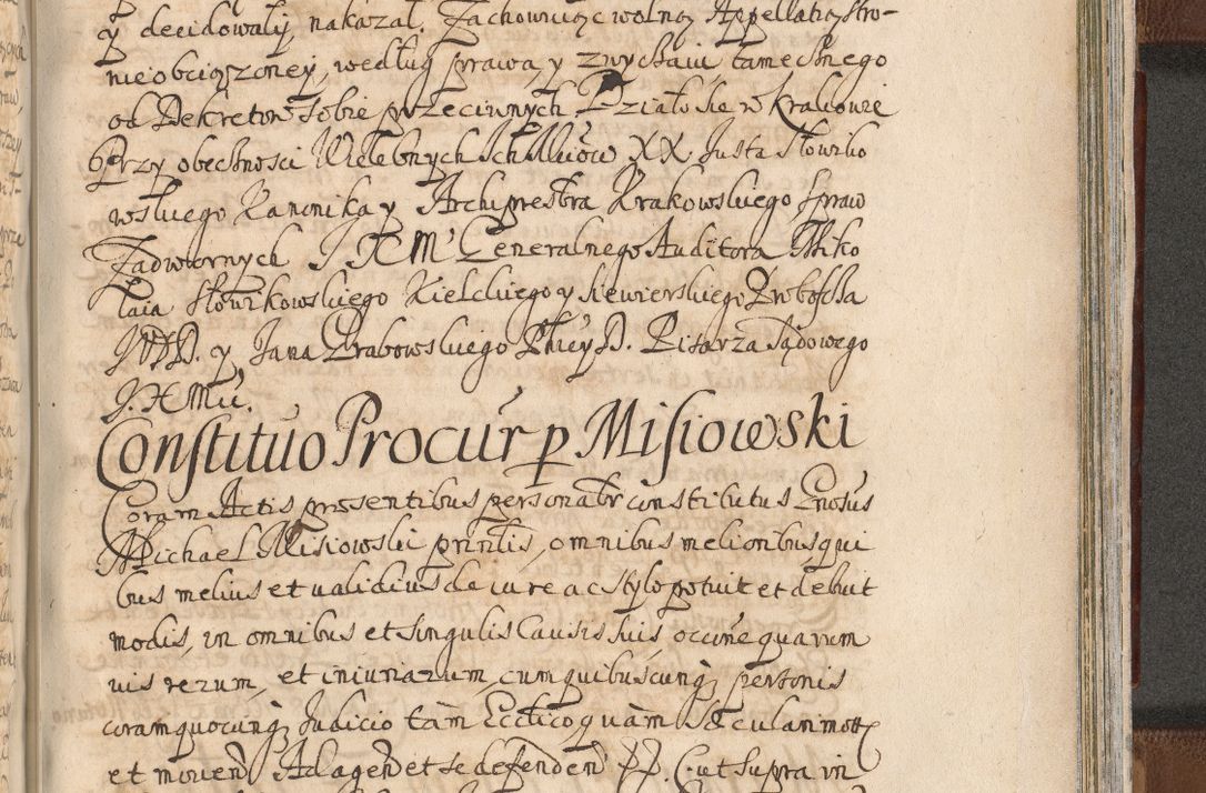 Zdjęcie nr 1479 dla obiektu archiwalnego: Acta actorum, decretorum, sententiarum, erectionum, confirmationum, institutionum, resignationum, constitutionum, provisionum, quietationum, submissionum, protestationum, substitutionum R. D. Petri Gembicki, episcopi Cracoviensis, ducis Severiae in a. D. 1650 et 1651 acticatorum. Volumen V