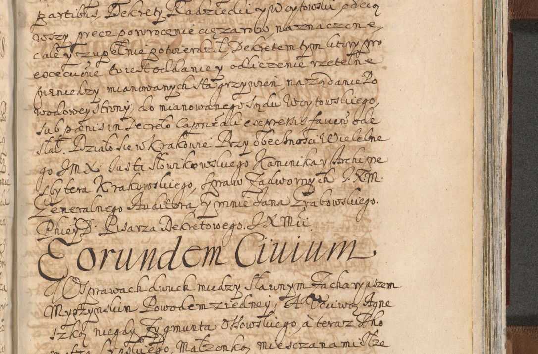 Zdjęcie nr 1477 dla obiektu archiwalnego: Acta actorum, decretorum, sententiarum, erectionum, confirmationum, institutionum, resignationum, constitutionum, provisionum, quietationum, submissionum, protestationum, substitutionum R. D. Petri Gembicki, episcopi Cracoviensis, ducis Severiae in a. D. 1650 et 1651 acticatorum. Volumen V