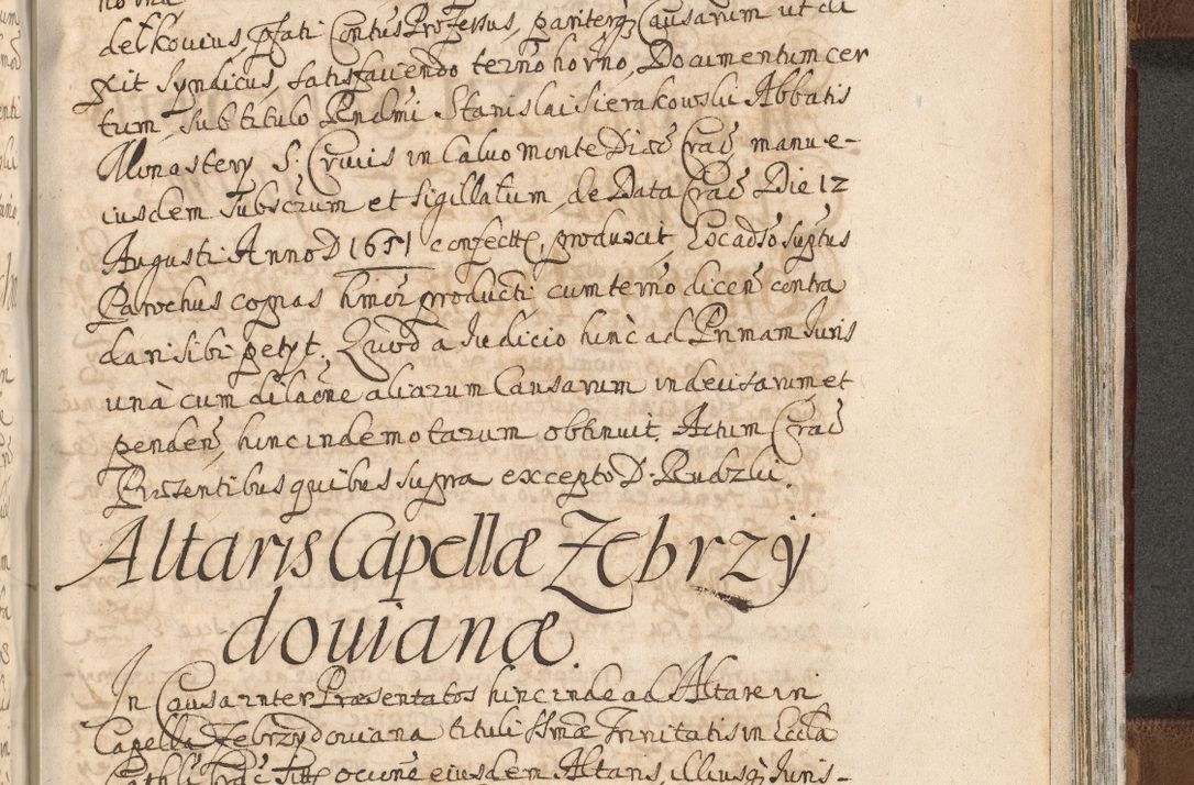 Zdjęcie nr 1475 dla obiektu archiwalnego: Acta actorum, decretorum, sententiarum, erectionum, confirmationum, institutionum, resignationum, constitutionum, provisionum, quietationum, submissionum, protestationum, substitutionum R. D. Petri Gembicki, episcopi Cracoviensis, ducis Severiae in a. D. 1650 et 1651 acticatorum. Volumen V