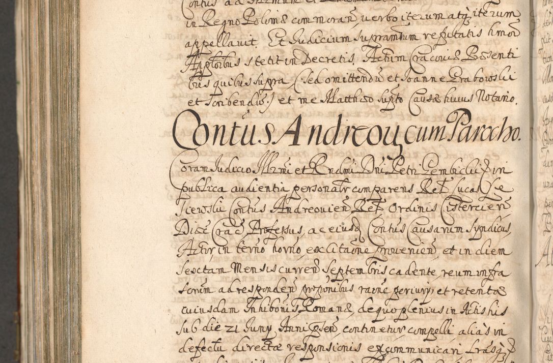 Zdjęcie nr 1474 dla obiektu archiwalnego: Acta actorum, decretorum, sententiarum, erectionum, confirmationum, institutionum, resignationum, constitutionum, provisionum, quietationum, submissionum, protestationum, substitutionum R. D. Petri Gembicki, episcopi Cracoviensis, ducis Severiae in a. D. 1650 et 1651 acticatorum. Volumen V