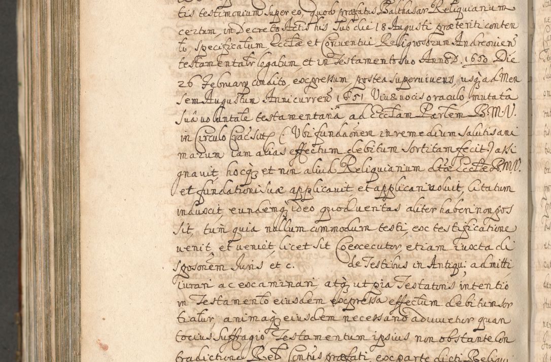 Zdjęcie nr 1464 dla obiektu archiwalnego: Acta actorum, decretorum, sententiarum, erectionum, confirmationum, institutionum, resignationum, constitutionum, provisionum, quietationum, submissionum, protestationum, substitutionum R. D. Petri Gembicki, episcopi Cracoviensis, ducis Severiae in a. D. 1650 et 1651 acticatorum. Volumen V