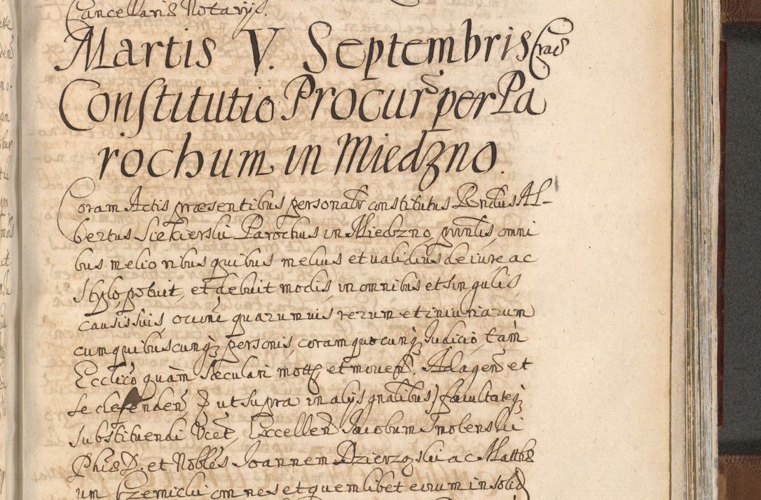 Zdjęcie nr 1461 dla obiektu archiwalnego: Acta actorum, decretorum, sententiarum, erectionum, confirmationum, institutionum, resignationum, constitutionum, provisionum, quietationum, submissionum, protestationum, substitutionum R. D. Petri Gembicki, episcopi Cracoviensis, ducis Severiae in a. D. 1650 et 1651 acticatorum. Volumen V