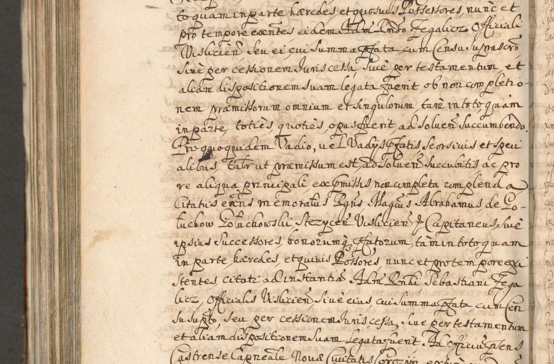 Zdjęcie nr 1436 dla obiektu archiwalnego: Acta actorum, decretorum, sententiarum, erectionum, confirmationum, institutionum, resignationum, constitutionum, provisionum, quietationum, submissionum, protestationum, substitutionum R. D. Petri Gembicki, episcopi Cracoviensis, ducis Severiae in a. D. 1650 et 1651 acticatorum. Volumen V