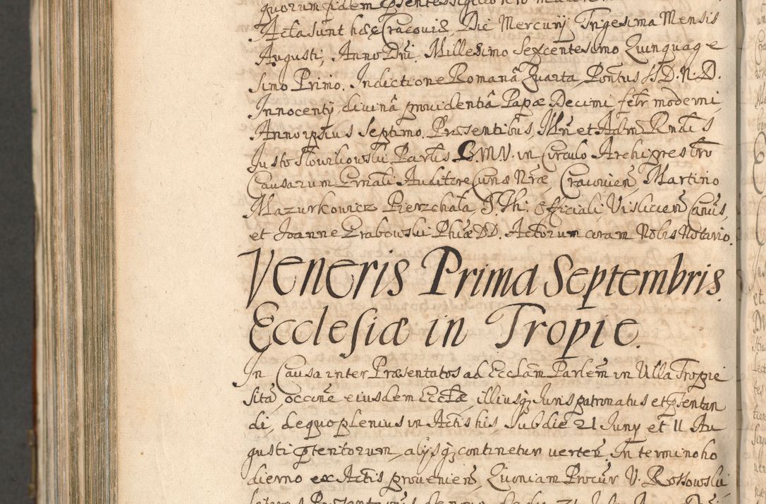 Zdjęcie nr 1430 dla obiektu archiwalnego: Acta actorum, decretorum, sententiarum, erectionum, confirmationum, institutionum, resignationum, constitutionum, provisionum, quietationum, submissionum, protestationum, substitutionum R. D. Petri Gembicki, episcopi Cracoviensis, ducis Severiae in a. D. 1650 et 1651 acticatorum. Volumen V
