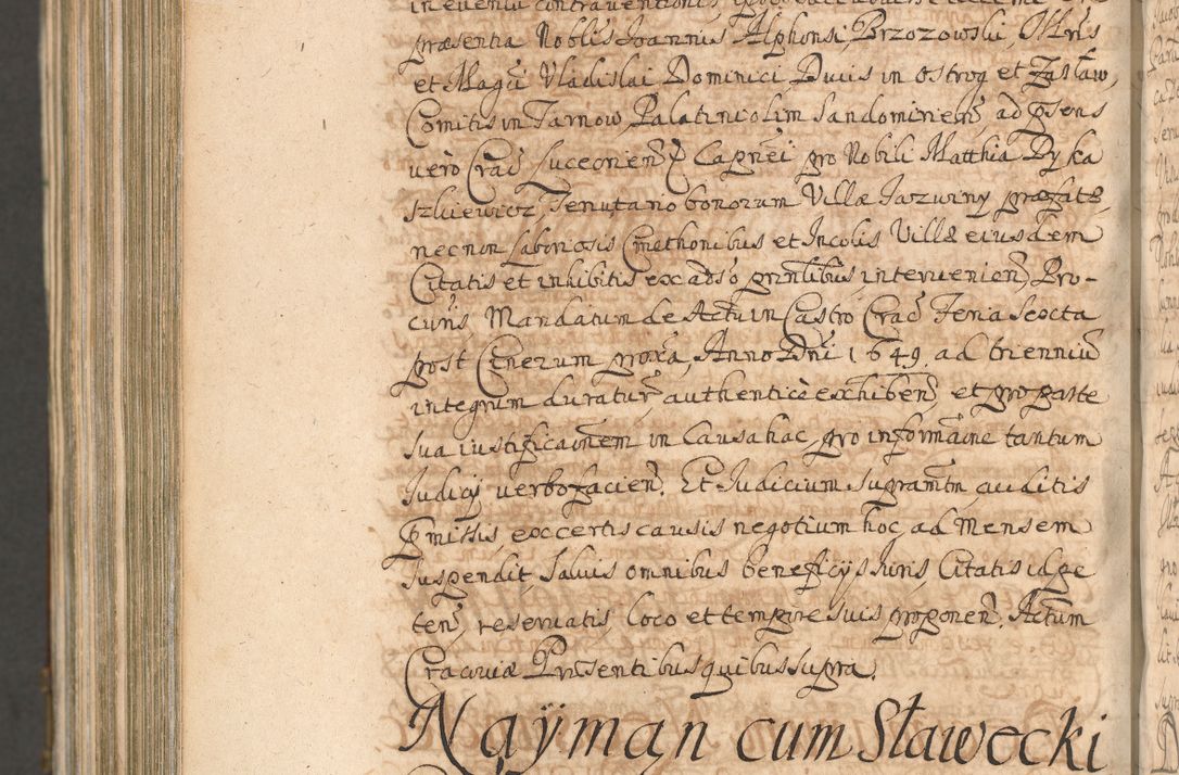 Zdjęcie nr 1416 dla obiektu archiwalnego: Acta actorum, decretorum, sententiarum, erectionum, confirmationum, institutionum, resignationum, constitutionum, provisionum, quietationum, submissionum, protestationum, substitutionum R. D. Petri Gembicki, episcopi Cracoviensis, ducis Severiae in a. D. 1650 et 1651 acticatorum. Volumen V