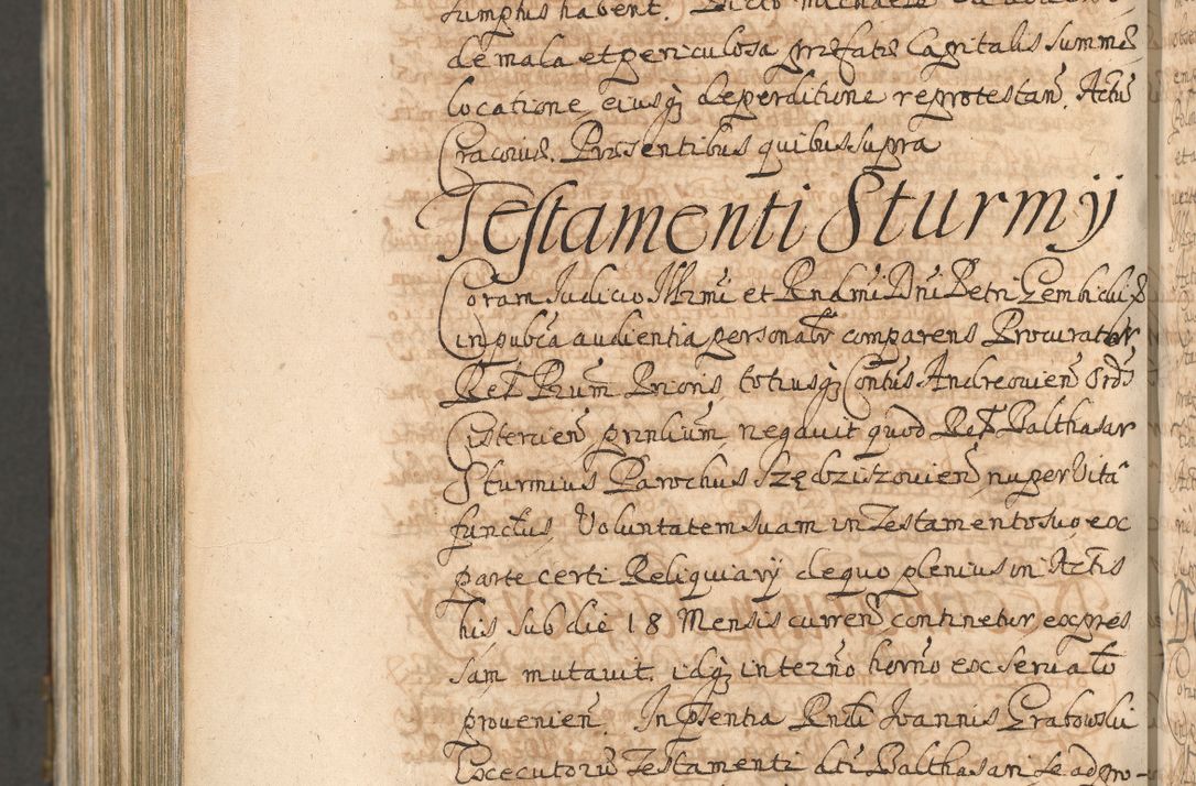 Zdjęcie nr 1414 dla obiektu archiwalnego: Acta actorum, decretorum, sententiarum, erectionum, confirmationum, institutionum, resignationum, constitutionum, provisionum, quietationum, submissionum, protestationum, substitutionum R. D. Petri Gembicki, episcopi Cracoviensis, ducis Severiae in a. D. 1650 et 1651 acticatorum. Volumen V
