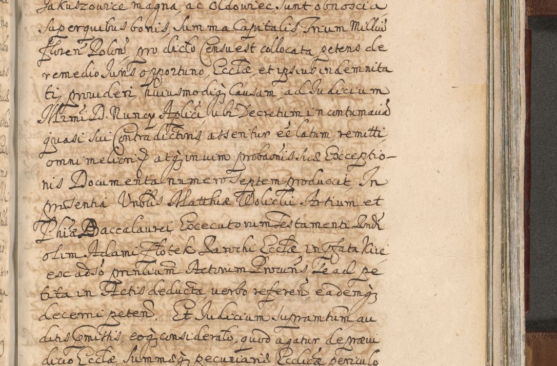 Zdjęcie nr 1413 dla obiektu archiwalnego: Acta actorum, decretorum, sententiarum, erectionum, confirmationum, institutionum, resignationum, constitutionum, provisionum, quietationum, submissionum, protestationum, substitutionum R. D. Petri Gembicki, episcopi Cracoviensis, ducis Severiae in a. D. 1650 et 1651 acticatorum. Volumen V
