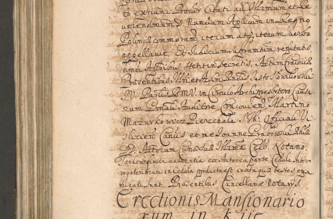 Zdjęcie nr 1412 dla obiektu archiwalnego: Acta actorum, decretorum, sententiarum, erectionum, confirmationum, institutionum, resignationum, constitutionum, provisionum, quietationum, submissionum, protestationum, substitutionum R. D. Petri Gembicki, episcopi Cracoviensis, ducis Severiae in a. D. 1650 et 1651 acticatorum. Volumen V