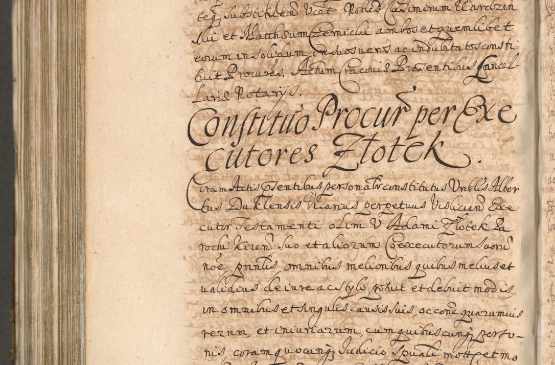 Zdjęcie nr 1408 dla obiektu archiwalnego: Acta actorum, decretorum, sententiarum, erectionum, confirmationum, institutionum, resignationum, constitutionum, provisionum, quietationum, submissionum, protestationum, substitutionum R. D. Petri Gembicki, episcopi Cracoviensis, ducis Severiae in a. D. 1650 et 1651 acticatorum. Volumen V