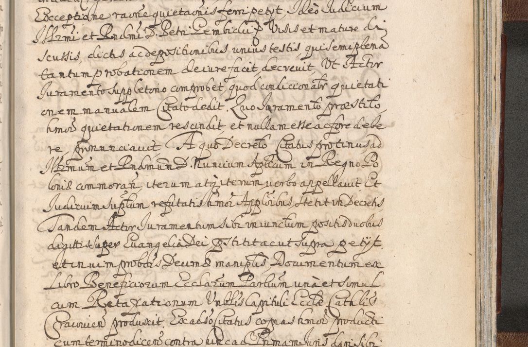 Zdjęcie nr 1611 dla obiektu archiwalnego: Acta actorum, decretorum, sententiarum, erectionum, confirmationum, institutionum, resignationum, constitutionum, provisionum, quietationum, submissionum, protestationum, substitutionum R. D. Petri Gembicki, episcopi Cracoviensis, ducis Severiae in a. D. 1650 et 1651 acticatorum. Volumen V