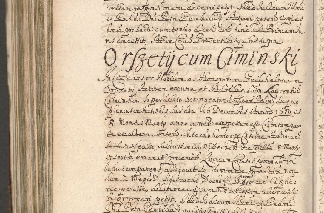 Zdjęcie nr 1612 dla obiektu archiwalnego: Acta actorum, decretorum, sententiarum, erectionum, confirmationum, institutionum, resignationum, constitutionum, provisionum, quietationum, submissionum, protestationum, substitutionum R. D. Petri Gembicki, episcopi Cracoviensis, ducis Severiae in a. D. 1650 et 1651 acticatorum. Volumen V