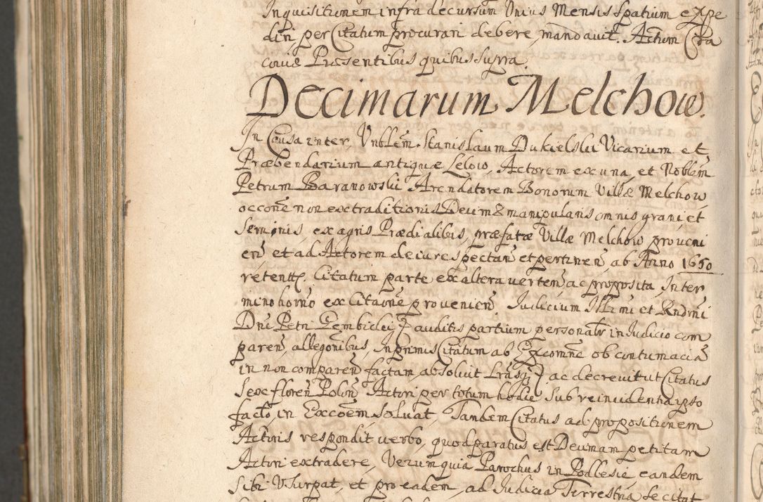 Zdjęcie nr 1604 dla obiektu archiwalnego: Acta actorum, decretorum, sententiarum, erectionum, confirmationum, institutionum, resignationum, constitutionum, provisionum, quietationum, submissionum, protestationum, substitutionum R. D. Petri Gembicki, episcopi Cracoviensis, ducis Severiae in a. D. 1650 et 1651 acticatorum. Volumen V
