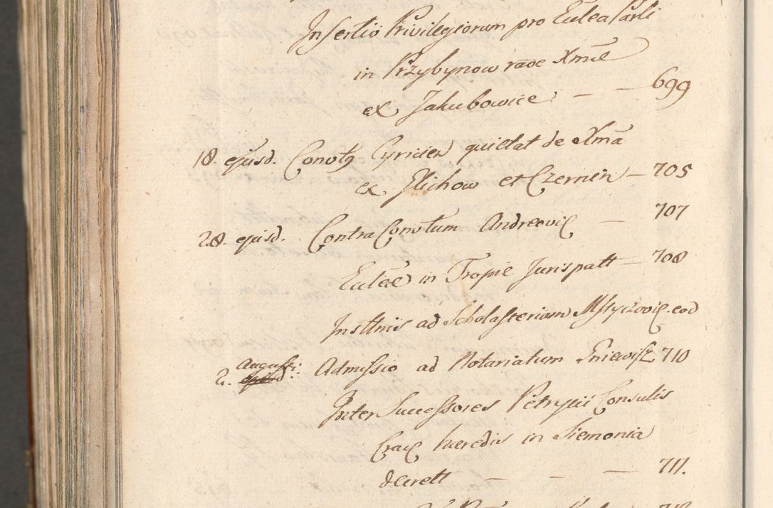Zdjęcie nr 1796 dla obiektu archiwalnego: Acta actorum, decretorum, sententiarum, erectionum, confirmationum, institutionum, resignationum, constitutionum, provisionum, quietationum, submissionum, protestationum, substitutionum R. D. Petri Gembicki, episcopi Cracoviensis, ducis Severiae in a. D. 1650 et 1651 acticatorum. Volumen V