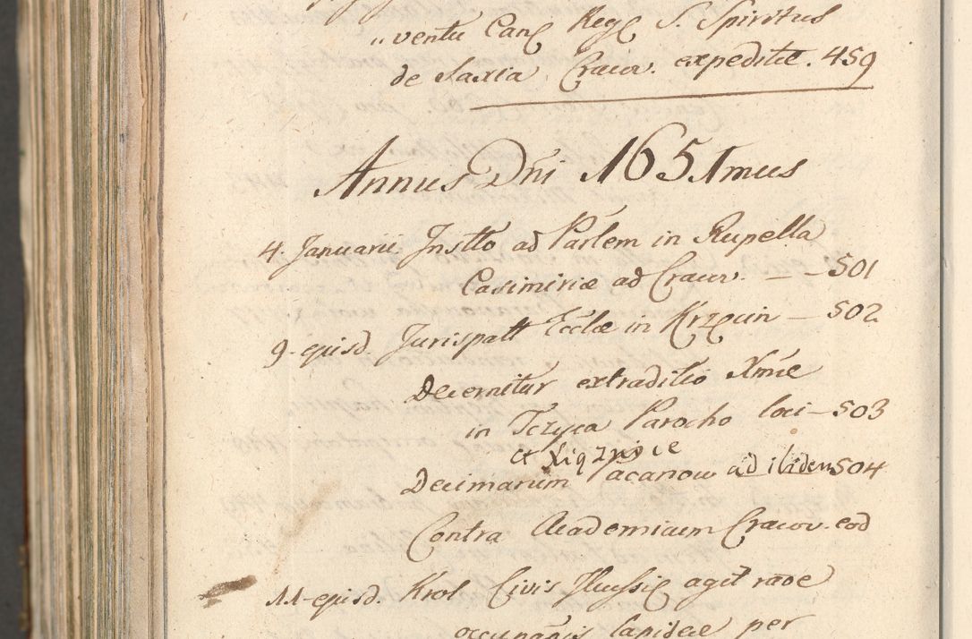 Zdjęcie nr 1782 dla obiektu archiwalnego: Acta actorum, decretorum, sententiarum, erectionum, confirmationum, institutionum, resignationum, constitutionum, provisionum, quietationum, submissionum, protestationum, substitutionum R. D. Petri Gembicki, episcopi Cracoviensis, ducis Severiae in a. D. 1650 et 1651 acticatorum. Volumen V