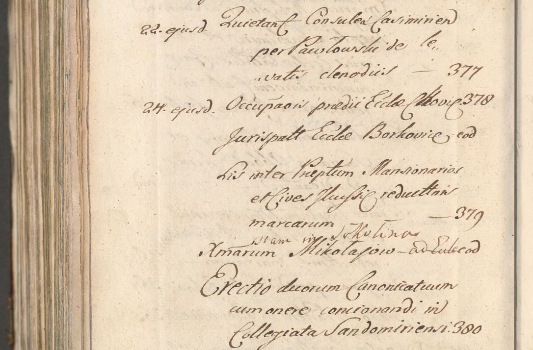Zdjęcie nr 1776 dla obiektu archiwalnego: Acta actorum, decretorum, sententiarum, erectionum, confirmationum, institutionum, resignationum, constitutionum, provisionum, quietationum, submissionum, protestationum, substitutionum R. D. Petri Gembicki, episcopi Cracoviensis, ducis Severiae in a. D. 1650 et 1651 acticatorum. Volumen V