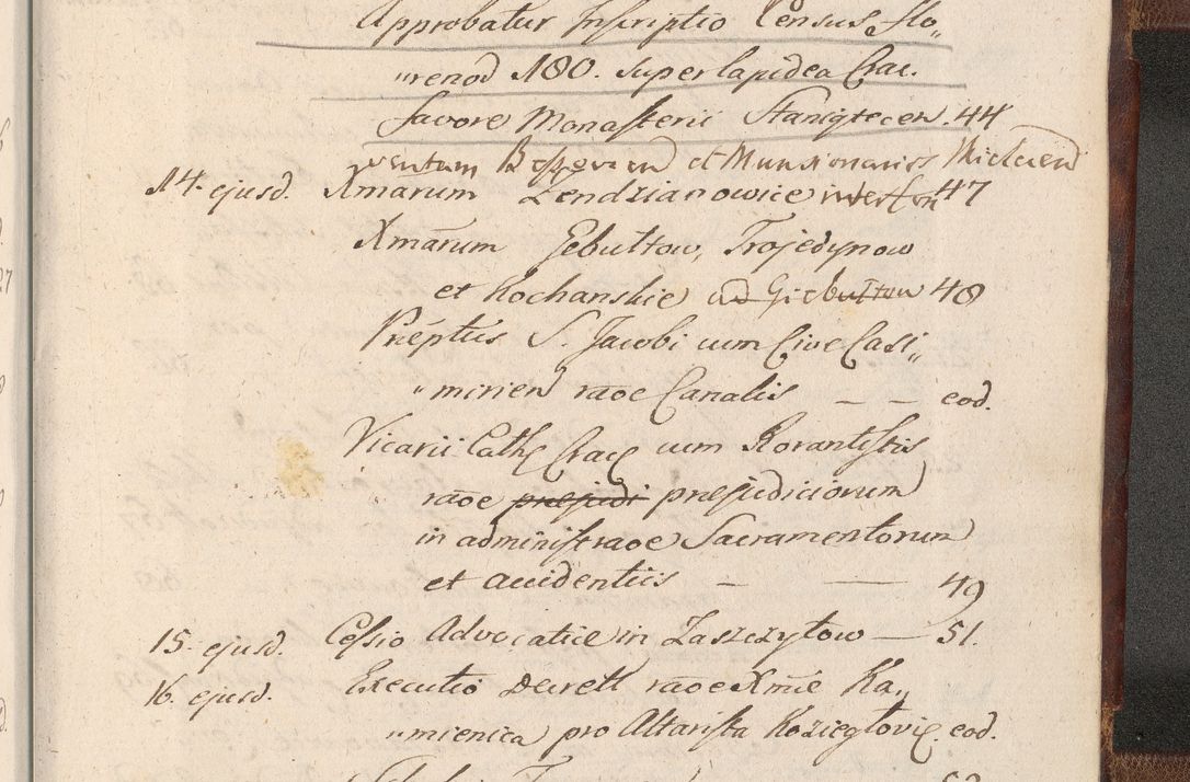 Zdjęcie nr 1755 dla obiektu archiwalnego: Acta actorum, decretorum, sententiarum, erectionum, confirmationum, institutionum, resignationum, constitutionum, provisionum, quietationum, submissionum, protestationum, substitutionum R. D. Petri Gembicki, episcopi Cracoviensis, ducis Severiae in a. D. 1650 et 1651 acticatorum. Volumen V