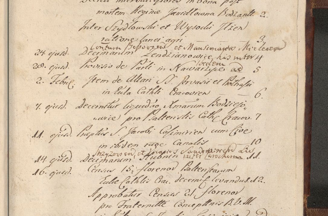 Zdjęcie nr 1753 dla obiektu archiwalnego: Acta actorum, decretorum, sententiarum, erectionum, confirmationum, institutionum, resignationum, constitutionum, provisionum, quietationum, submissionum, protestationum, substitutionum R. D. Petri Gembicki, episcopi Cracoviensis, ducis Severiae in a. D. 1650 et 1651 acticatorum. Volumen V