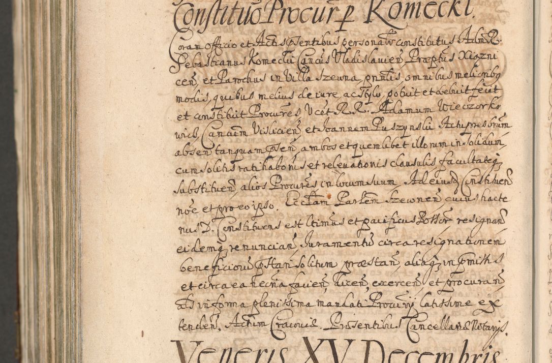 Zdjęcie nr 1746 dla obiektu archiwalnego: Acta actorum, decretorum, sententiarum, erectionum, confirmationum, institutionum, resignationum, constitutionum, provisionum, quietationum, submissionum, protestationum, substitutionum R. D. Petri Gembicki, episcopi Cracoviensis, ducis Severiae in a. D. 1650 et 1651 acticatorum. Volumen V
