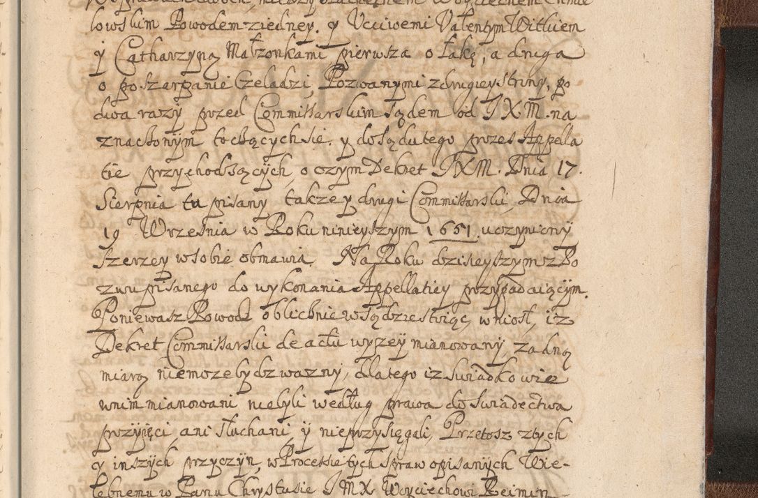 Zdjęcie nr 1743 dla obiektu archiwalnego: Acta actorum, decretorum, sententiarum, erectionum, confirmationum, institutionum, resignationum, constitutionum, provisionum, quietationum, submissionum, protestationum, substitutionum R. D. Petri Gembicki, episcopi Cracoviensis, ducis Severiae in a. D. 1650 et 1651 acticatorum. Volumen V