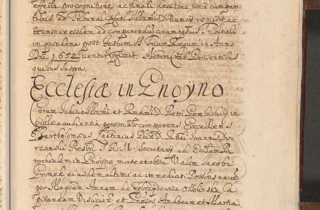 Zdjęcie nr 1741 dla obiektu archiwalnego: Acta actorum, decretorum, sententiarum, erectionum, confirmationum, institutionum, resignationum, constitutionum, provisionum, quietationum, submissionum, protestationum, substitutionum R. D. Petri Gembicki, episcopi Cracoviensis, ducis Severiae in a. D. 1650 et 1651 acticatorum. Volumen V