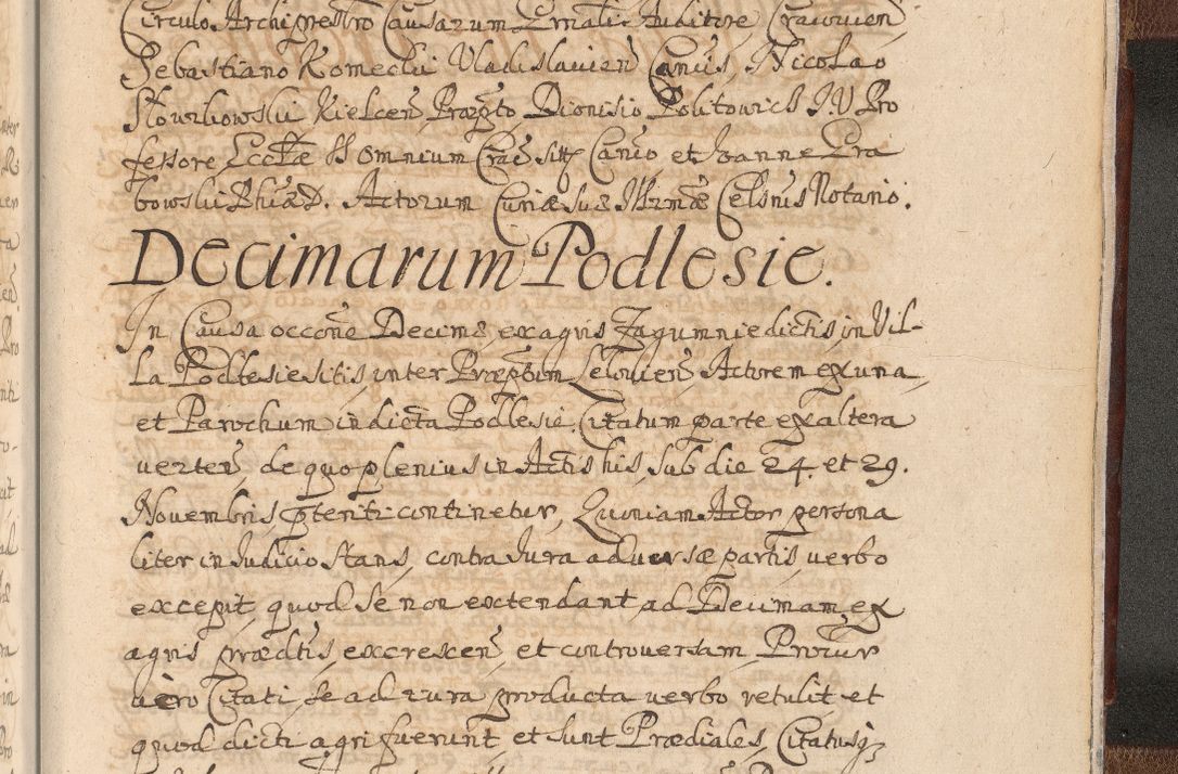 Zdjęcie nr 1739 dla obiektu archiwalnego: Acta actorum, decretorum, sententiarum, erectionum, confirmationum, institutionum, resignationum, constitutionum, provisionum, quietationum, submissionum, protestationum, substitutionum R. D. Petri Gembicki, episcopi Cracoviensis, ducis Severiae in a. D. 1650 et 1651 acticatorum. Volumen V