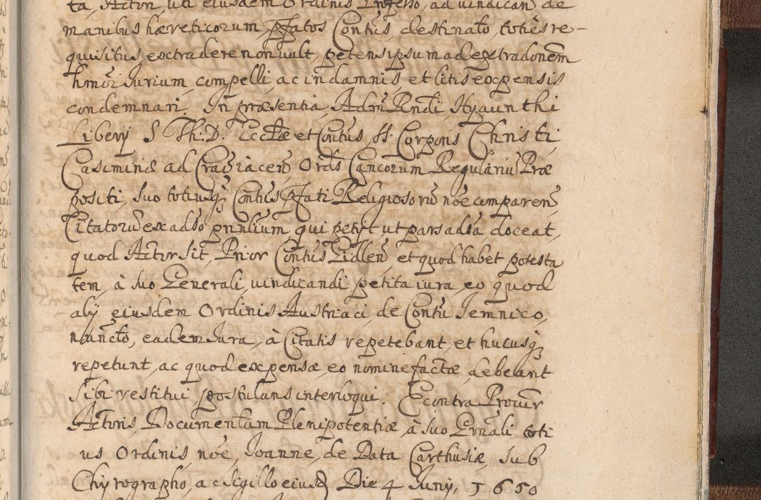Zdjęcie nr 1733 dla obiektu archiwalnego: Acta actorum, decretorum, sententiarum, erectionum, confirmationum, institutionum, resignationum, constitutionum, provisionum, quietationum, submissionum, protestationum, substitutionum R. D. Petri Gembicki, episcopi Cracoviensis, ducis Severiae in a. D. 1650 et 1651 acticatorum. Volumen V