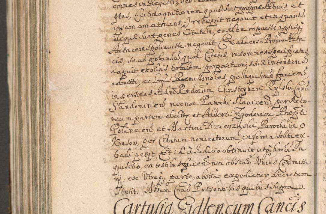Zdjęcie nr 1732 dla obiektu archiwalnego: Acta actorum, decretorum, sententiarum, erectionum, confirmationum, institutionum, resignationum, constitutionum, provisionum, quietationum, submissionum, protestationum, substitutionum R. D. Petri Gembicki, episcopi Cracoviensis, ducis Severiae in a. D. 1650 et 1651 acticatorum. Volumen V