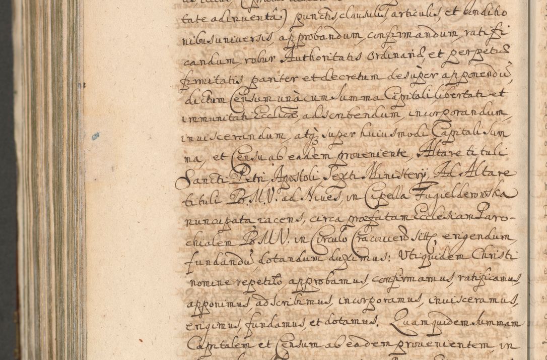 Zdjęcie nr 1728 dla obiektu archiwalnego: Acta actorum, decretorum, sententiarum, erectionum, confirmationum, institutionum, resignationum, constitutionum, provisionum, quietationum, submissionum, protestationum, substitutionum R. D. Petri Gembicki, episcopi Cracoviensis, ducis Severiae in a. D. 1650 et 1651 acticatorum. Volumen V