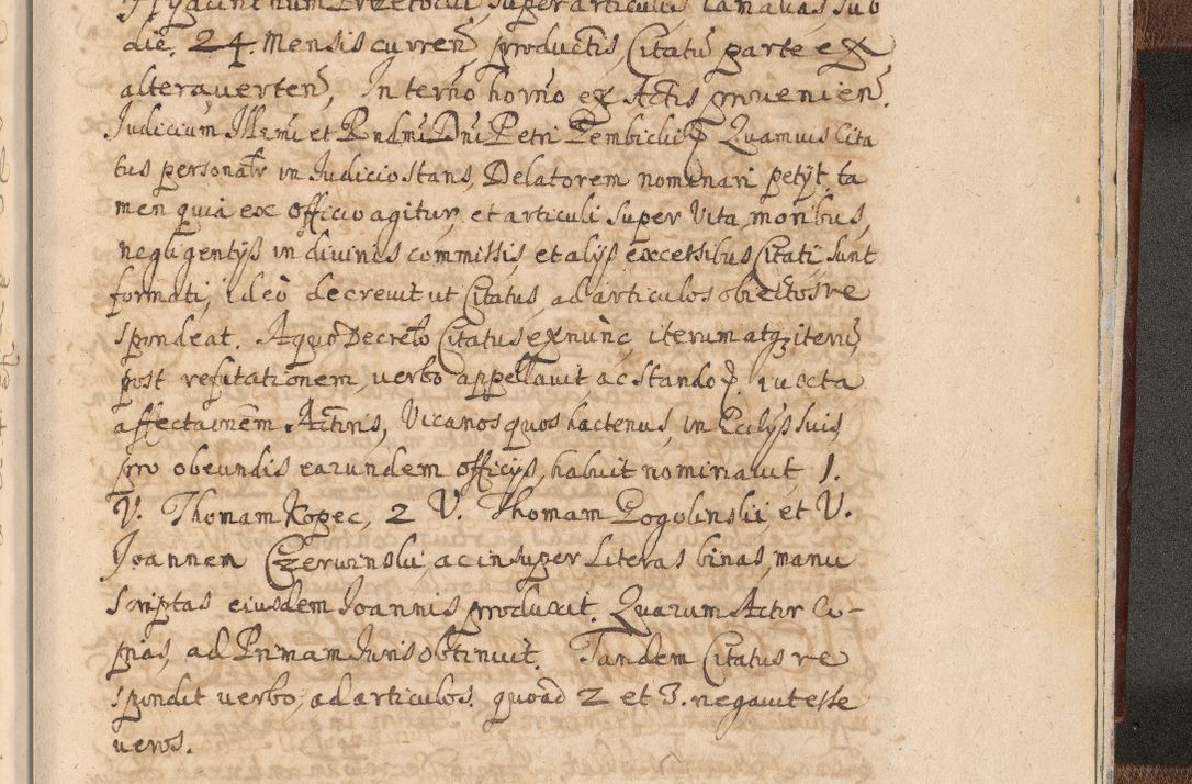 Zdjęcie nr 1719 dla obiektu archiwalnego: Acta actorum, decretorum, sententiarum, erectionum, confirmationum, institutionum, resignationum, constitutionum, provisionum, quietationum, submissionum, protestationum, substitutionum R. D. Petri Gembicki, episcopi Cracoviensis, ducis Severiae in a. D. 1650 et 1651 acticatorum. Volumen V