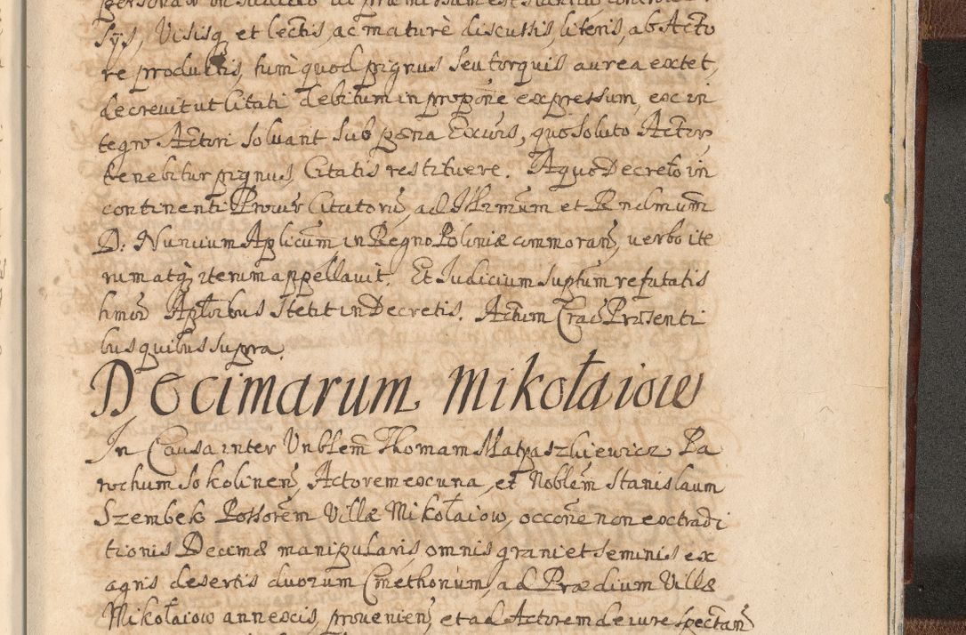 Zdjęcie nr 1717 dla obiektu archiwalnego: Acta actorum, decretorum, sententiarum, erectionum, confirmationum, institutionum, resignationum, constitutionum, provisionum, quietationum, submissionum, protestationum, substitutionum R. D. Petri Gembicki, episcopi Cracoviensis, ducis Severiae in a. D. 1650 et 1651 acticatorum. Volumen V