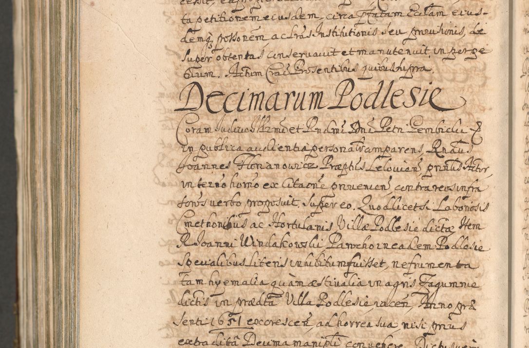 Zdjęcie nr 1710 dla obiektu archiwalnego: Acta actorum, decretorum, sententiarum, erectionum, confirmationum, institutionum, resignationum, constitutionum, provisionum, quietationum, submissionum, protestationum, substitutionum R. D. Petri Gembicki, episcopi Cracoviensis, ducis Severiae in a. D. 1650 et 1651 acticatorum. Volumen V