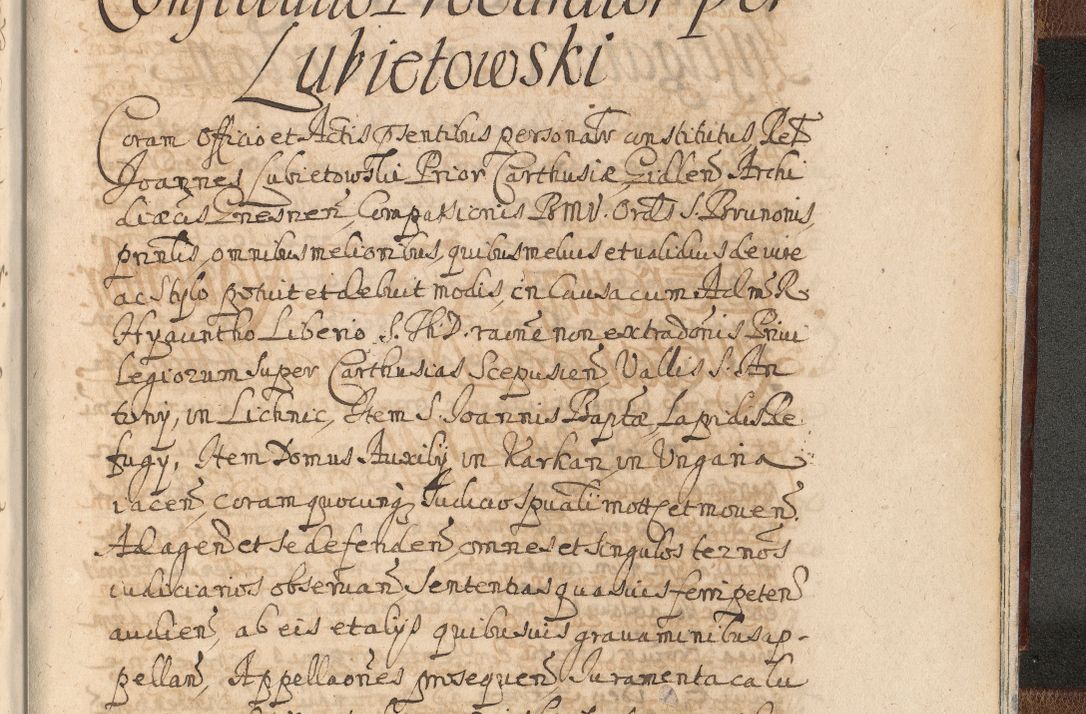Zdjęcie nr 1707 dla obiektu archiwalnego: Acta actorum, decretorum, sententiarum, erectionum, confirmationum, institutionum, resignationum, constitutionum, provisionum, quietationum, submissionum, protestationum, substitutionum R. D. Petri Gembicki, episcopi Cracoviensis, ducis Severiae in a. D. 1650 et 1651 acticatorum. Volumen V